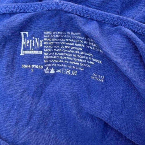 Felina Blue Lace Camisole - Picture 3 of 3